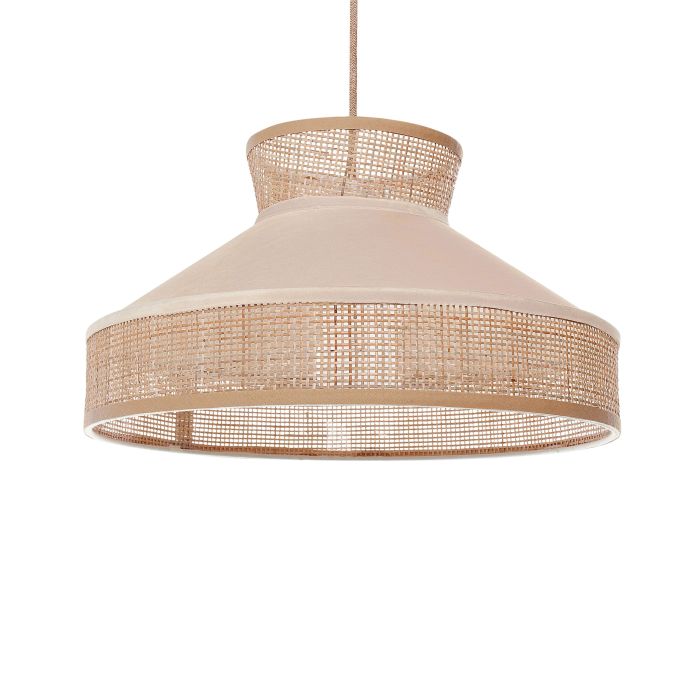 Rattan Pendant Lamp Beige and Natural BATALI