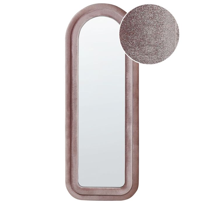 Velvet Wall Mirror 60x160cm Pink