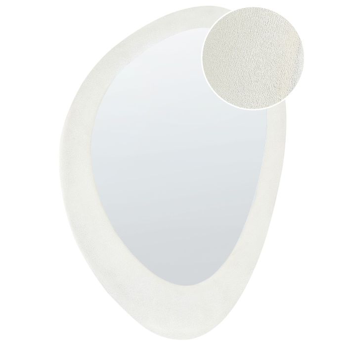 Velvet Wall Mirror 60x90cm White