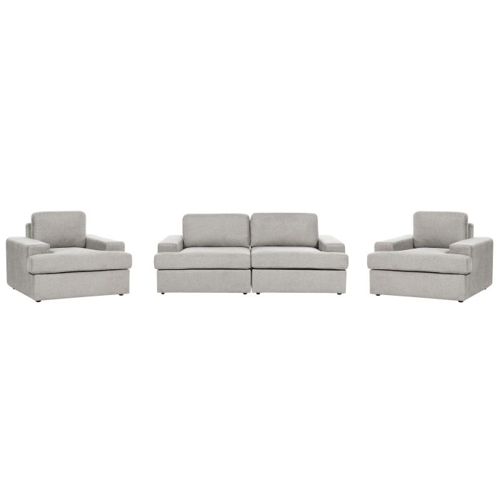 5 Seater Fabric Living Room Set Light Grey ALLA