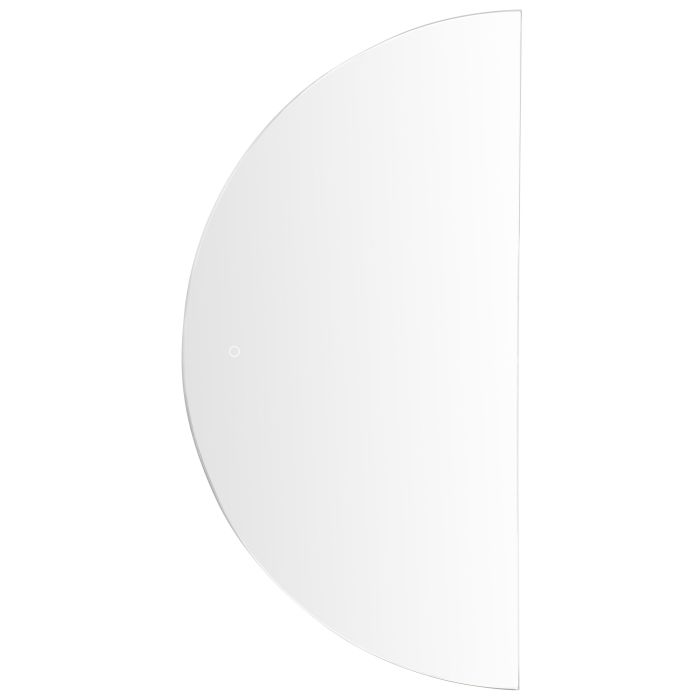 Half-Round LED Wall Mirror 60x120cm Silver