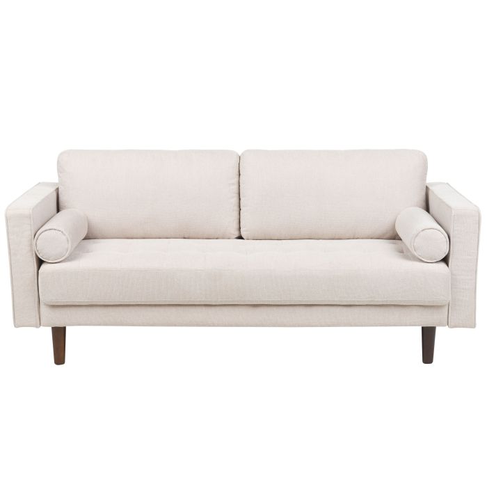 3 Seater Fabric Sofa Beige NURMO
