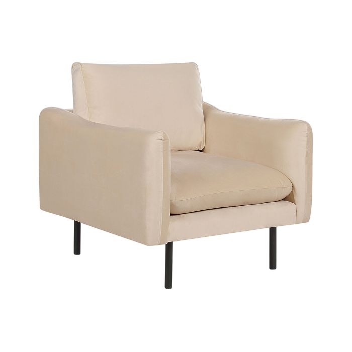 Velvet Armchair Beige VINTERBRO