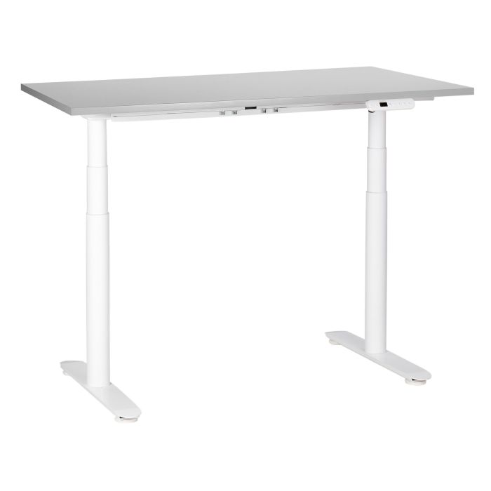 Electric Adjustable Standing Desk 120 x 72 cm Grey and White DESTINAS