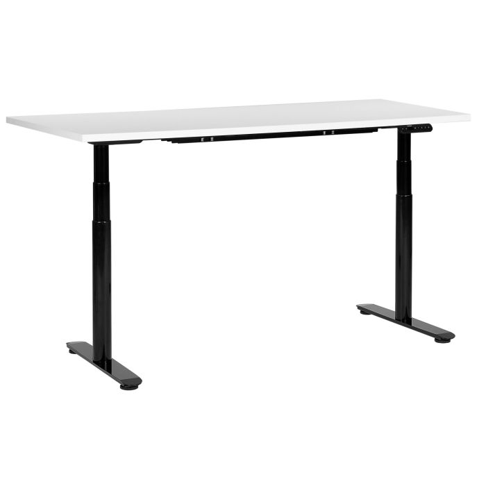 Electric Adjustable Standing Desk 160 x 72 cm White and Black DESTINAS