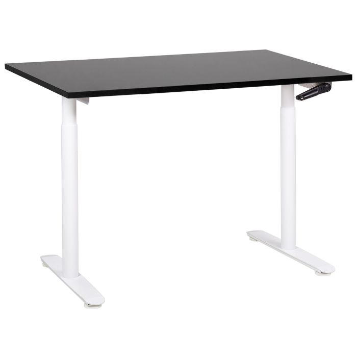 Adjustable Standing Desk 120 x 72 cm Black and White DESTINAS