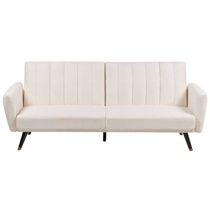 Fabric Sofa Bed Light Beige VIMMERBY