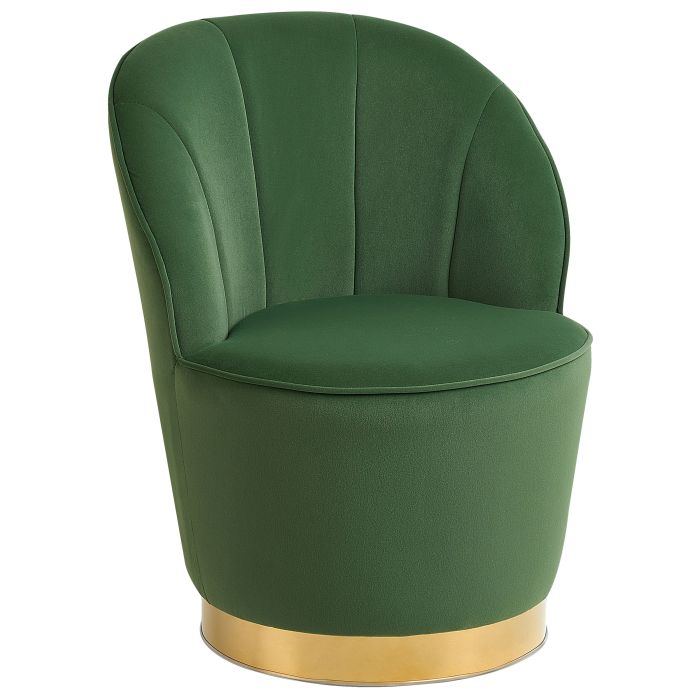 Velvet Armchair Green ALBY