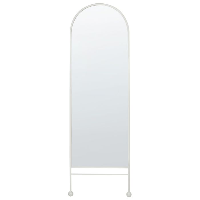 Metal Wall Mirror 45x145cm White