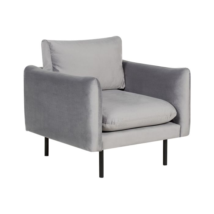 Velvet Armchair Grey VINTERBRO