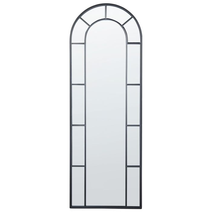 Metal Wall Mirror 60x170cm Black