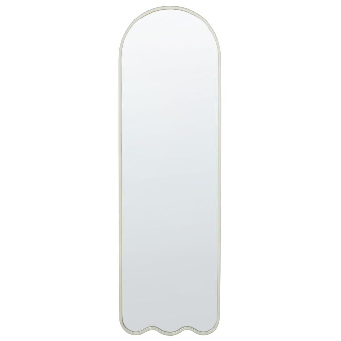 Metal Wall Mirror 45x145cm White