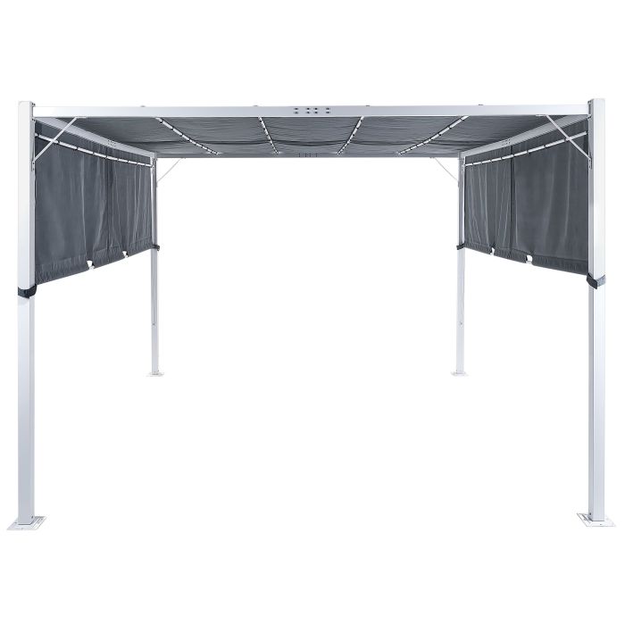 Pergola with LED Lights 310 x 310 cm Grey PARGA