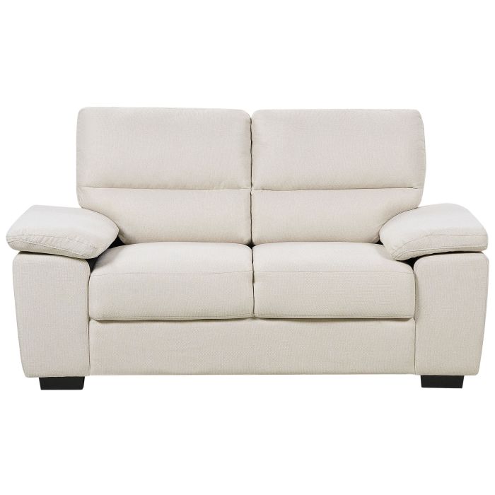 2 Seater Fabric Sofa Light Beige VOGAR