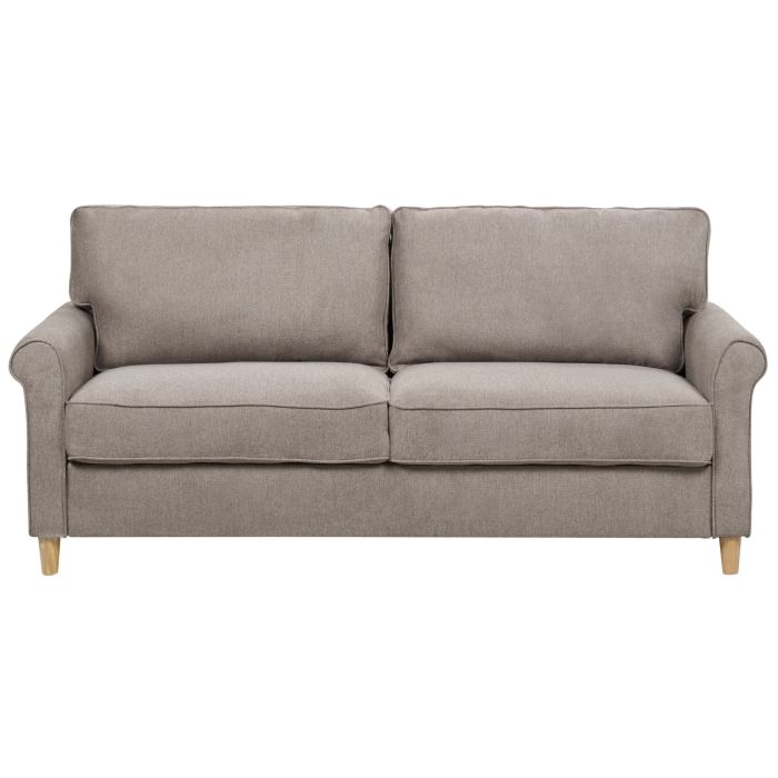 3 Seater Fabric Sofa Light Brown RONNEBY