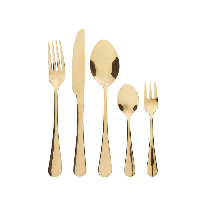 30 Piece Cutlery Set Gold FUSILLI