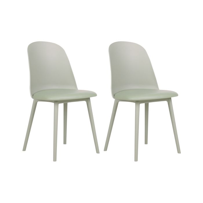Set of 2 Dining Chairs Light Green FOMBY