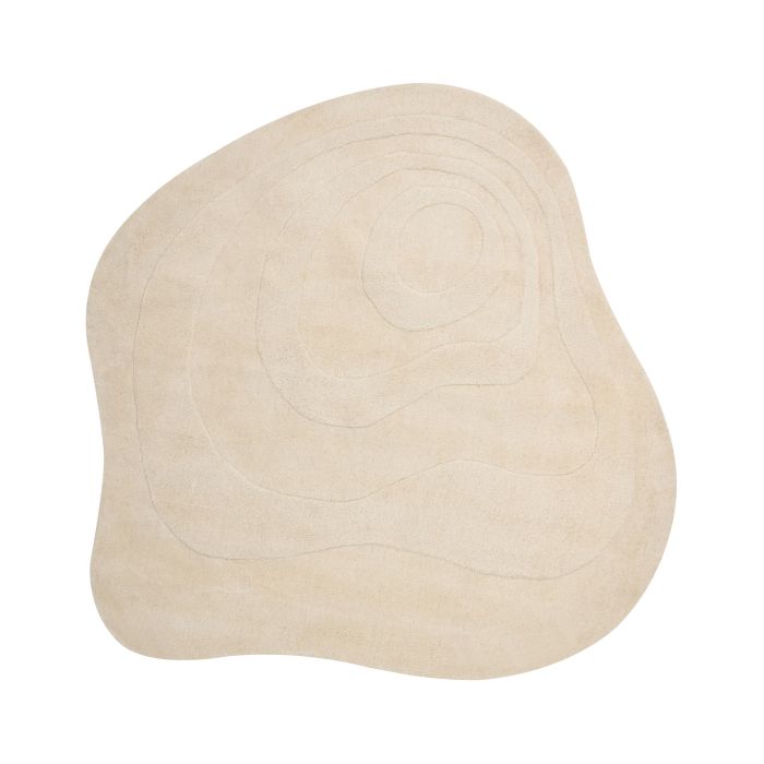 Viscose Area Rug 160x160cm Beige