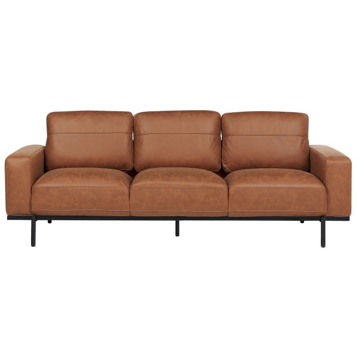 3 Seater Fabric Sofa Brown SOVIK