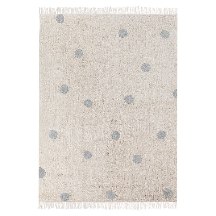 Cotton Kids Rug 140x200cm Beige and Grey
