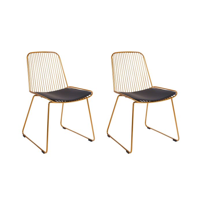 Set of 2 Metal Accent Chairs Gold PENSACOLA