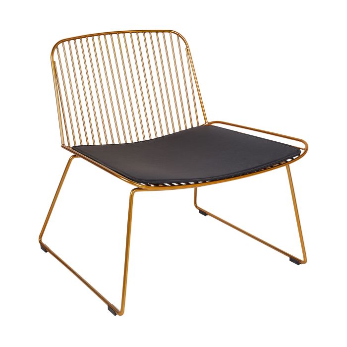 Metal Accent Chair Gold SNORUM