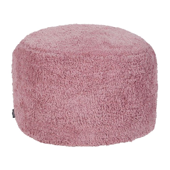 Cotton Pouffe 50 x 35 cm Pink KANDHKOT