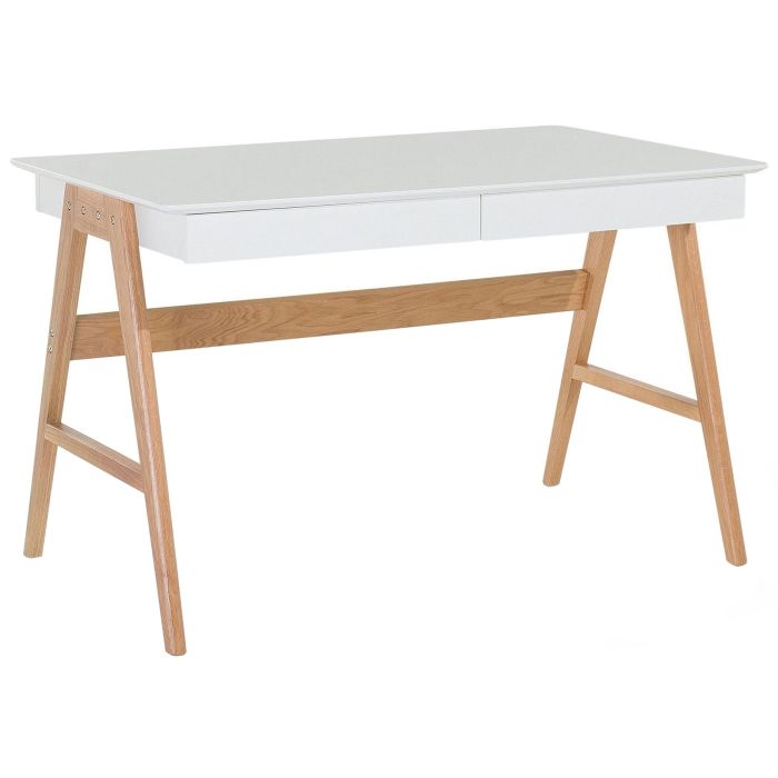 2 Drawer Home Office Desk 120 x 70 cm White SHESLAY