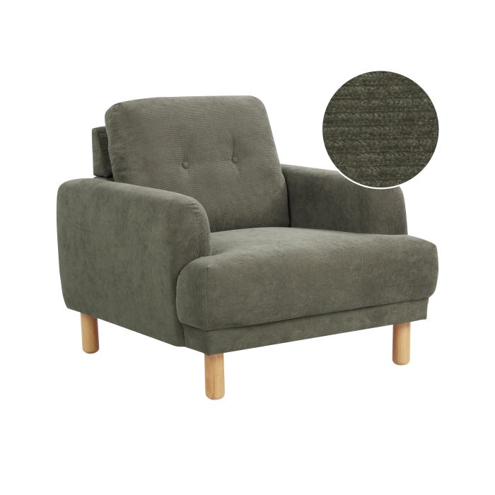 Corduroy Armchair Dark Green TUVE