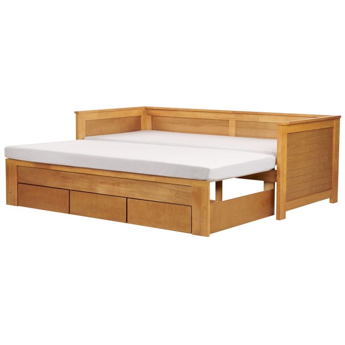 Wooden EU Single to Super King Size Daybed with Storage Light CAHORS