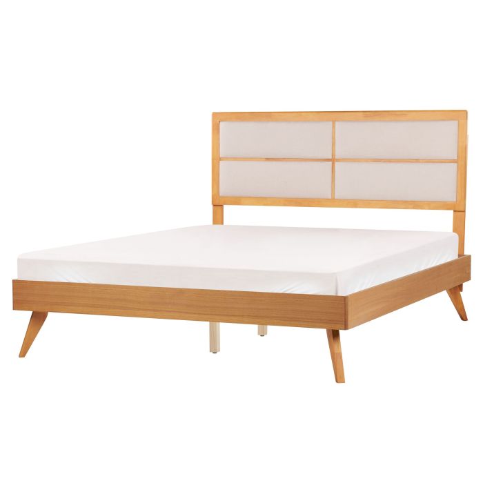 EU King Size Bed Light Wood POISSY