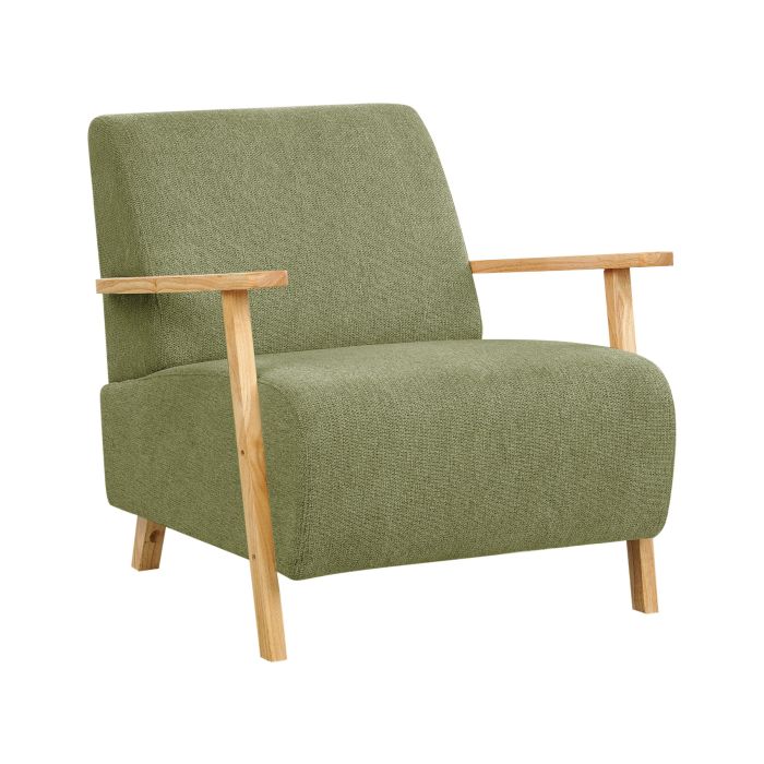 Fabric Armchair Green LESJA