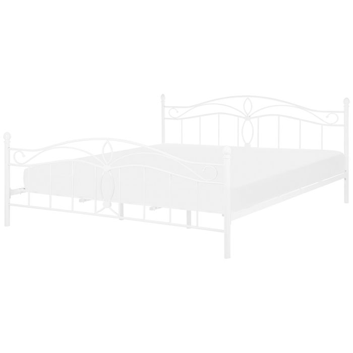 Metal EU Super King Size Bed White ANTLIA