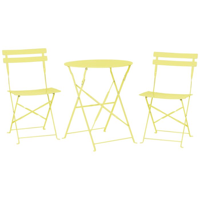 Steel Garden Bistro Set Lime Green FIORI