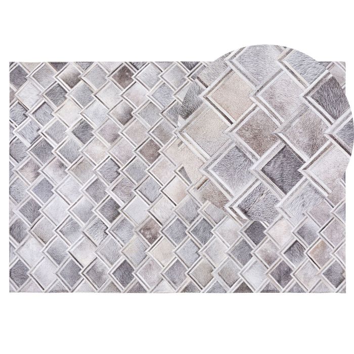 Cowhide Area Rug 140x200cm Grey