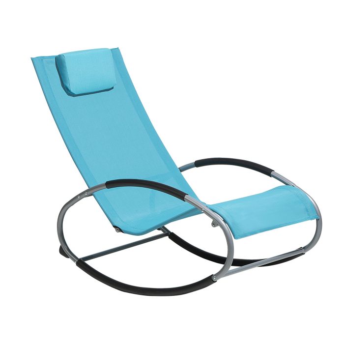 Rocking Sun Lounger Turquoise Blue CAMPO