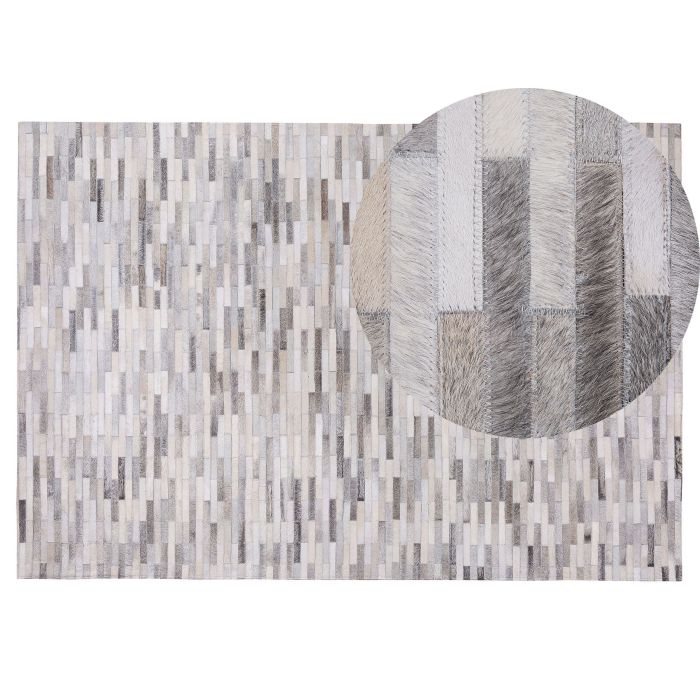 Cowhide Area Rug 140x200cm Grey