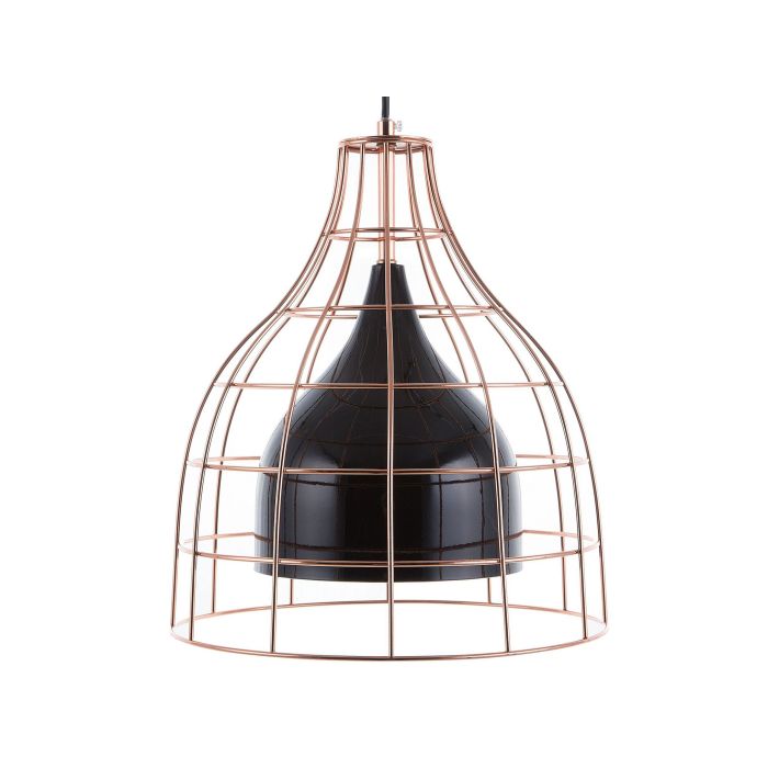 Metal Pendant Lamp Black TRESA