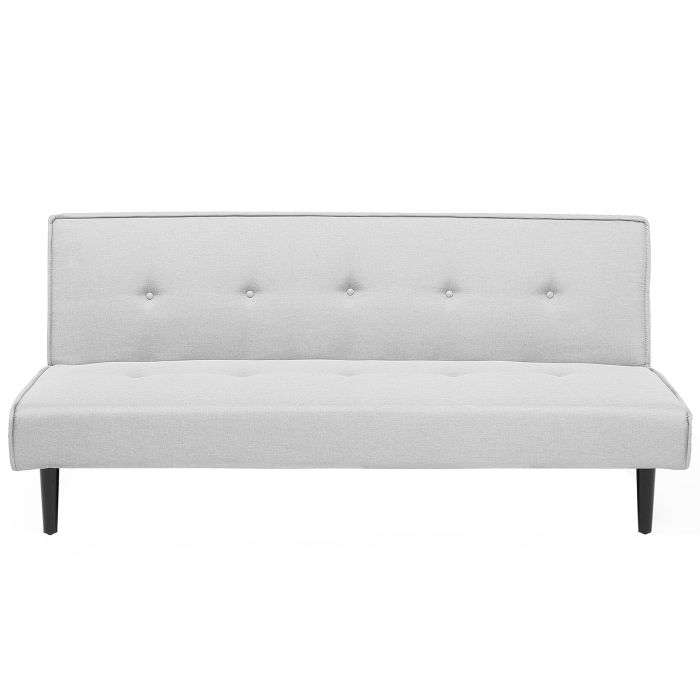 Fabric Sofa Bed Light Grey VISBY