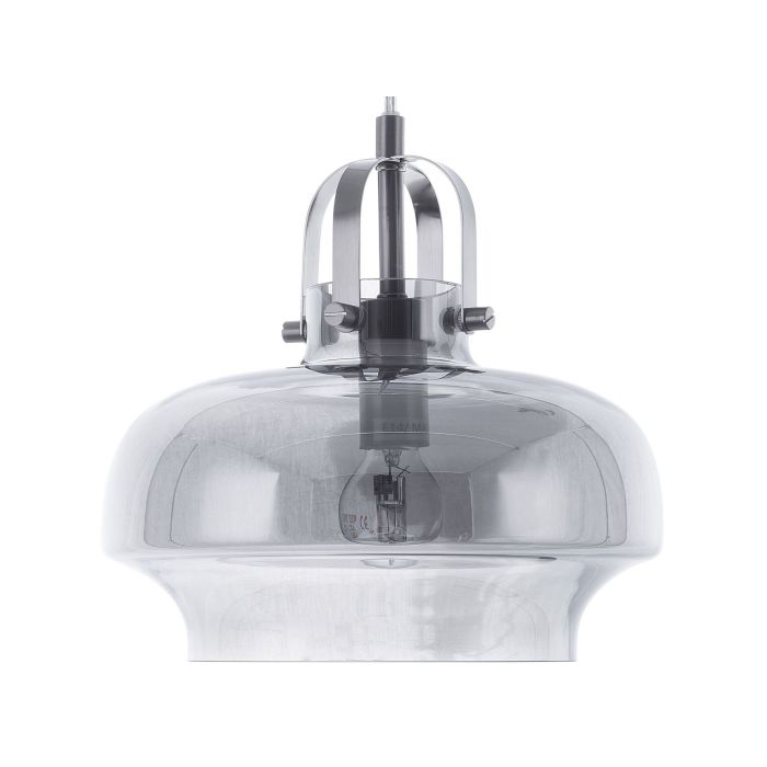 Glass Pendant Lamp Grey WILTZ