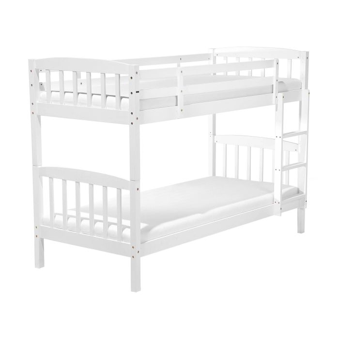 Wooden EU Single Size Bunk Bed White REVIN