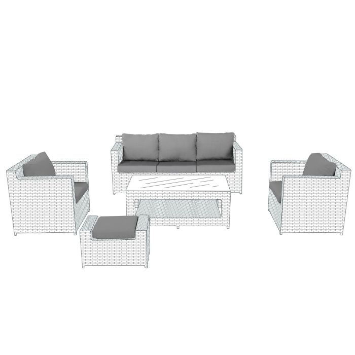 Outdoor Cushion Cover Set Grey ROMA