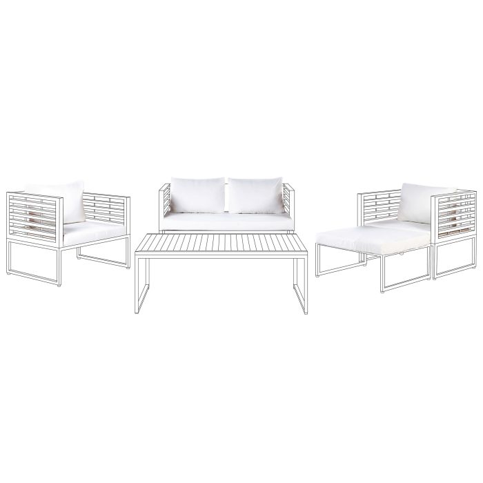 Outdoor Cushion Cover Set White BERMUDA