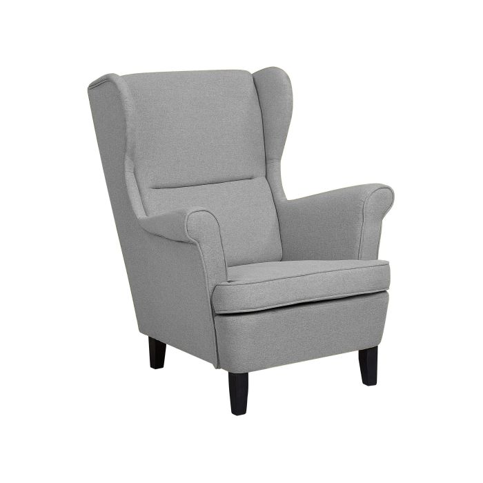 Fabric Wingback Chair Grey ABSON