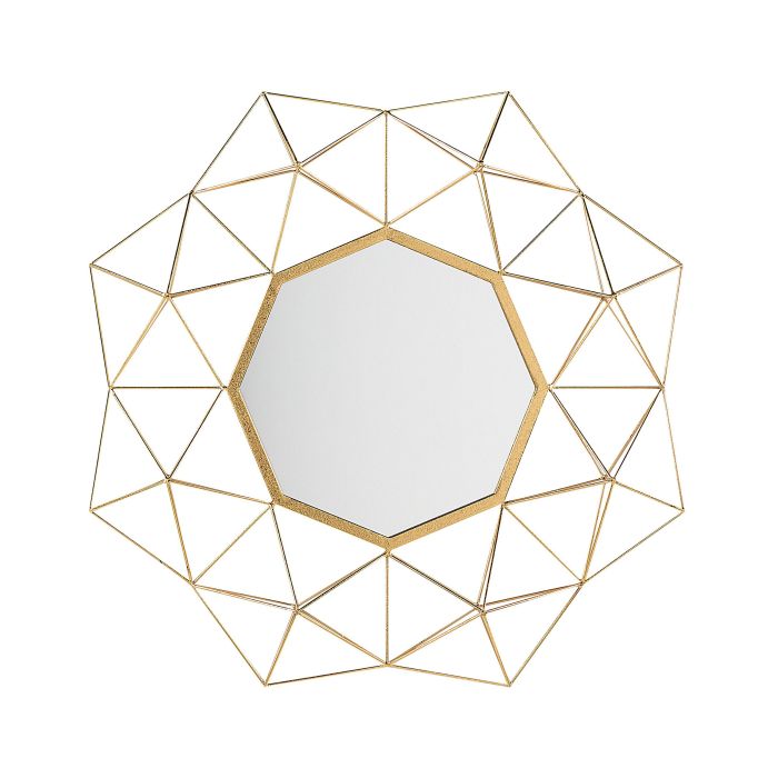 Metal Wall Mirror Gold 80x80cm