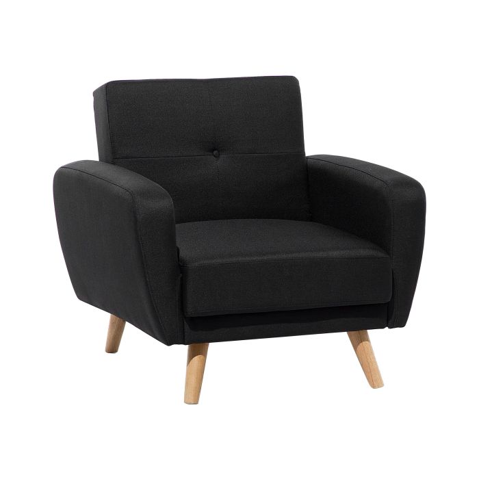 Fabric Armchair Black FLORLI