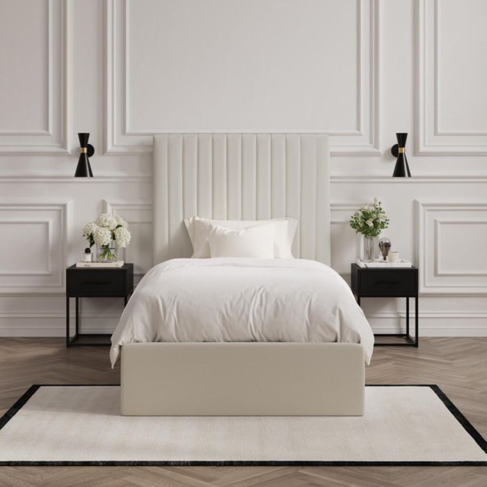 Single Bed - BERI I Ottoman 3ft Bed Milk