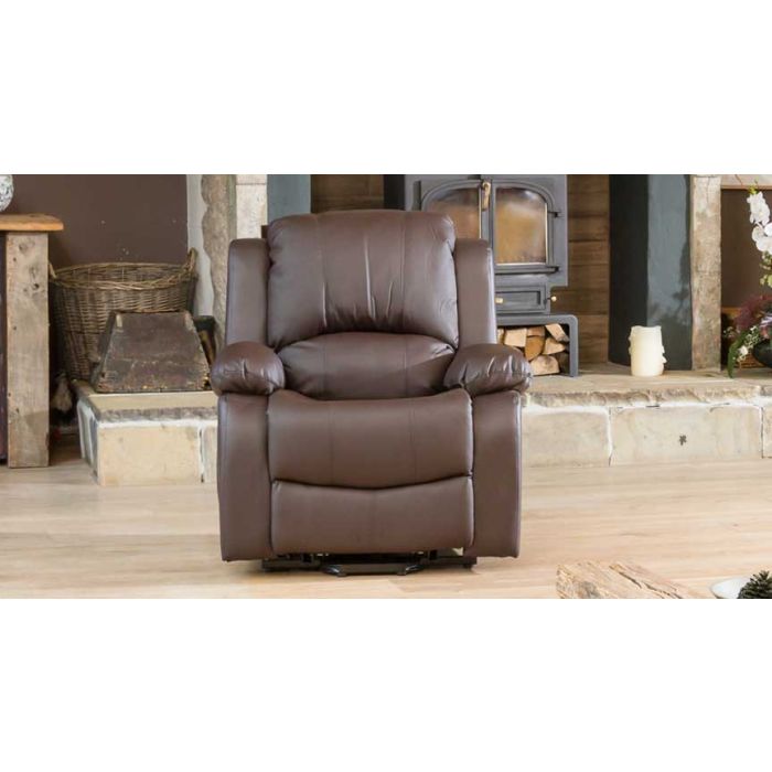 Armchair - THERMAVEL Leather Recliner Chair - Brown