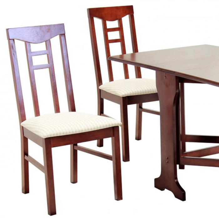 Tuscaloosa 2-Pack Dining Chairs Classic Comfort in Mahogany