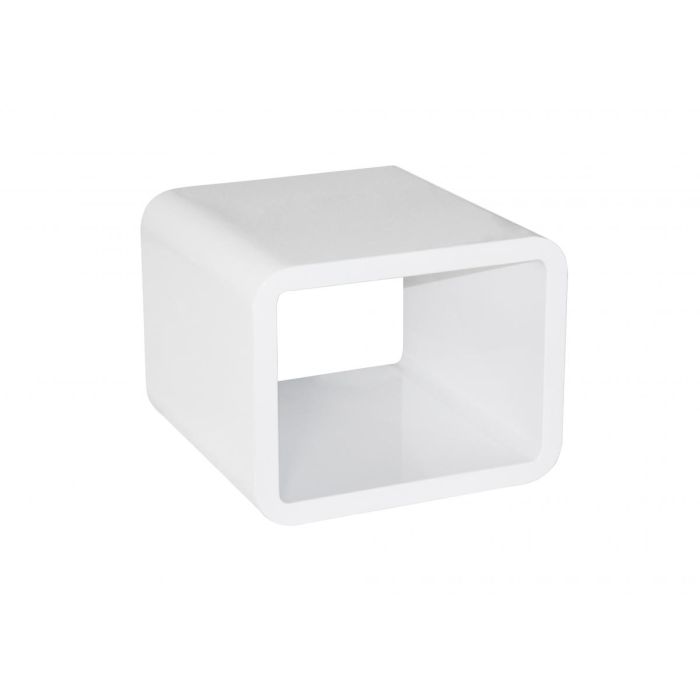 Totnes High Gloss Square Lamp Stand Table - White
